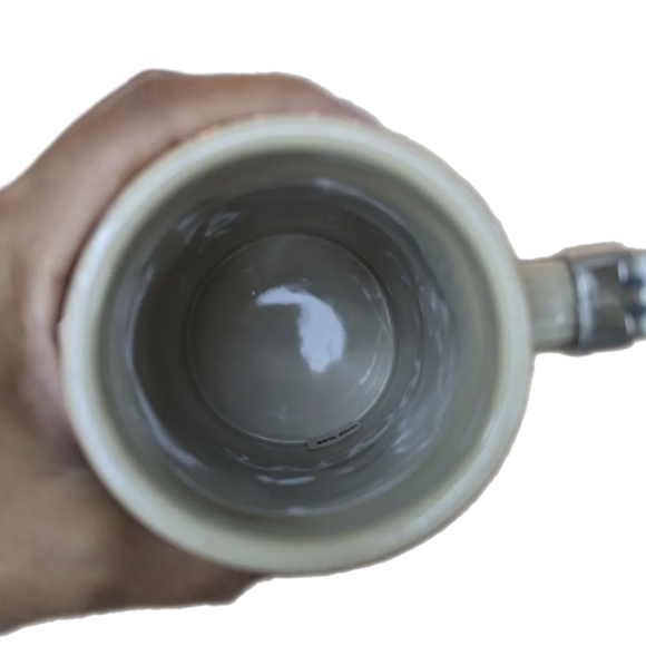 VINTAGE German Beer Stein with Lid, Ceramic Mug, Nature Scene - Picture 9 of 9